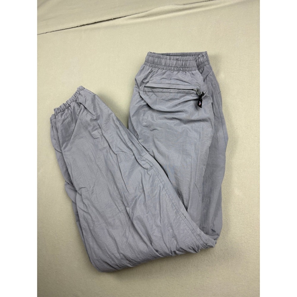 Vintage Outersport Nylon Track Pants Grey Windbreaker Joggers Mens Large L 90s